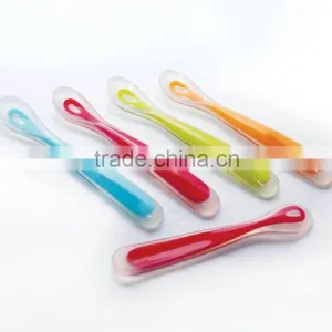 Hot Safe and Health Feeding Baby Silicone Spoon thumbnail-4