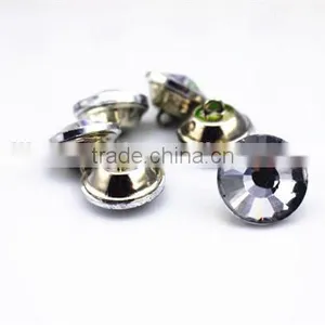 Clear Crystal Glass Fashion Designer Clothing Buttons thumbnail-2