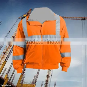 High Visibility Winter Construction Keep Warm Reflective Work Safety Workwear Jacket thumbnail-2