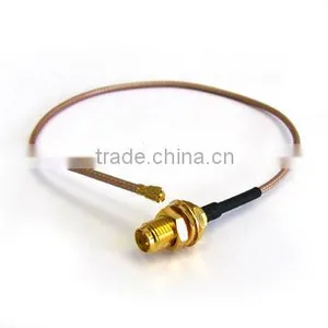 IPEX to SMA Female Bulkhead With RG178 Cable, Cable Assembly, Pigtail, Jumper Cable thumbnail-1