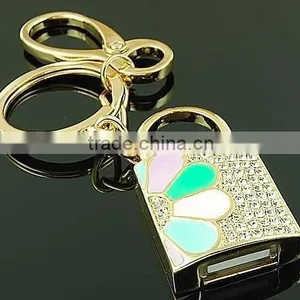 1 gb - 256 gb Fashion Classic Form Diamond Key Chain Usb Stick Wholesale Free Shipping thumbnail-1