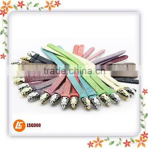 2016 Charming Design Red Sting Ray Leather Bracelet Flat Fish Skin Leather Wristband Bangle thumbnail-5