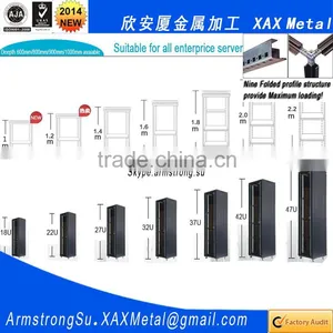 XAX4701KS 47U Nine Bend Profile Cold Roll Forming Ventilated Fan Airflow Rack Mount Rackmount Server Cabinet thumbnail-2
