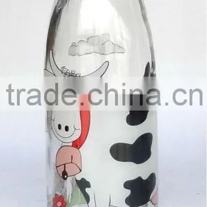 CCP738K21 1L Glass Milk Bottle With Decal Printing With Metal Lid thumbnail-1