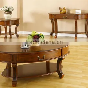 CF30034 Unique Oval Wooden Coffee Table End Table Console Table & Valspar(Lily) NC Paint Furniture thumbnail-1