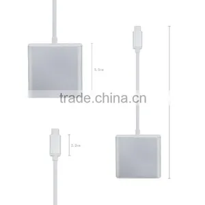 USB 3.1 Type C Multiport Adapter With Digital VGA Adapter and USB 3.0 and Type c Female thumbnail-4