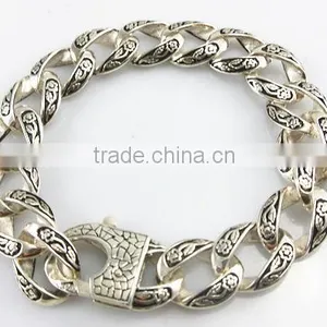 Heavy Chain Bracelets for Men 925 Sterling Silver Cheap B505 thumbnail-1