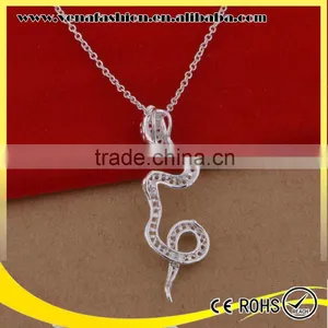 Snake Design Silver Chain Pendant, 925 Silver Pendant thumbnail-3