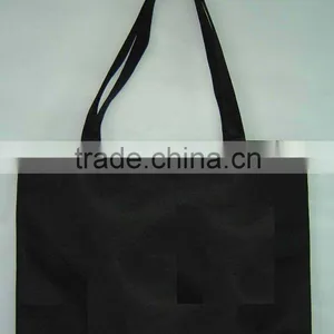 Black Non Woven T-shirt Bag thumbnail-1