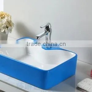 European Style Color Art Basin With Facuet thumbnail-2