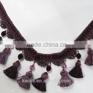 New Purple Tassel Fringe,curtain Trimmings Tassel Fringes thumbnail-1