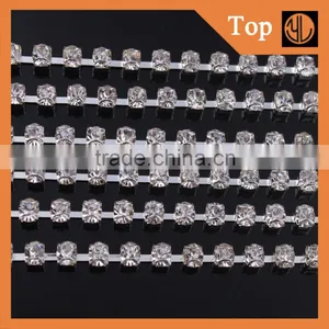 Machine Cut Good Quality Crystal Rhinestone Wholesale Cup Chain thumbnail-5