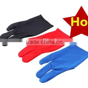 High Quality Durable Nylon 3 Fingers Glove for Billiard Pool Snooker Cue Shooter Black thumbnail-1