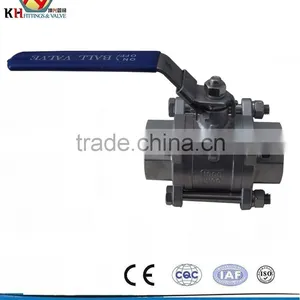 1000 WOG/PN63 Stainless Steel 3PC Ball Valves thumbnail-1