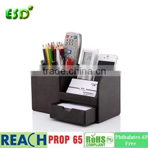 Desk Stationery Organizer Storage Box Pen/Pencil ,Cell Phone, Business Name Cards Remote Control Holder thumbnail-1