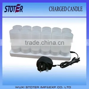 Rechargeable Tea Light Candle With Cup ,inductive Charging Led Candle thumbnail-2