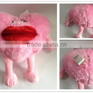 Big Plush Heart Animated Rolling Eyes Heart Cushion for Valentine thumbnail-1