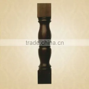 Black Solid Wood Stair Post Support thumbnail-1