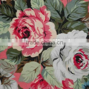 100%cotton Printed Poplin Fabrics With Flowers thumbnail-1