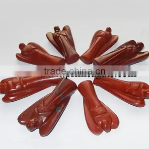 Semi Precious Stone Angels / Agate Angels / Carved Angels / Wholesale Red Jasper Angels Used in Angel Thearpy thumbnail-4