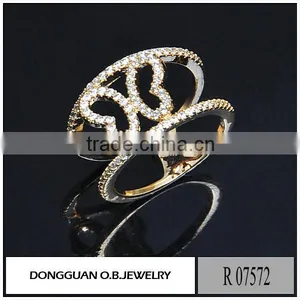 Wholesale Pure Gold Jewelry Bezel Cups Ring Export Artificial Jewelry Ring thumbnail-6