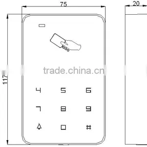 Touch Panel RFID and Password Standalone Door Access Control Reader thumbnail-5