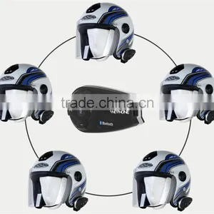 Factory!!V5 Motorcycle Helmet Headset Bluetooth Talkie Walkie for 1200m 5 Riders Full Duplex Talking Simultaneously thumbnail-5