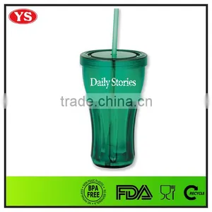 16oz Customized Plastic Soda Cups With Lid and Straw thumbnail-6