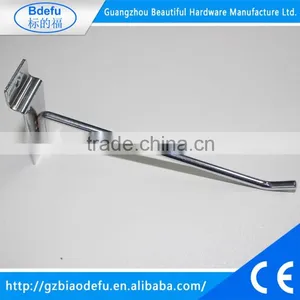 Retail Supermarket Hanging Scanning Slatwall Hook , Metal Coated Display Hook , Slatwall Hook thumbnail-1
