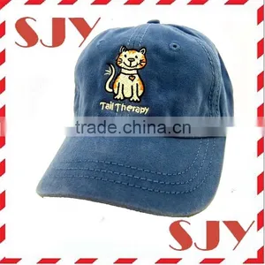 Navy Blue Animal Embroidery 6 Panels Low Profile Unstructured Baseball Cap thumbnail-1