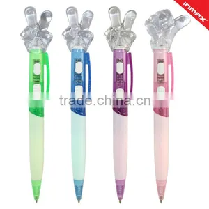 Novelty Flash Plastic Ball Pen Finger Shape thumbnail-1