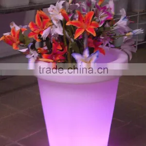 Factory Directly Selling Rechargeable or Not Optional Plastic Led Flower Pot thumbnail-2