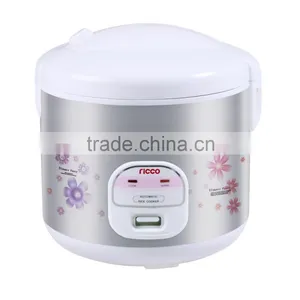Deluxe Jar Rice Cooker With Cute Flower Pattern Silver Color Outer Shell thumbnail-1