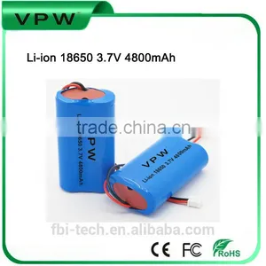 MSDS CE FCC ROHS Approved Original 4800mah 3.7V Li-ion Battery With Wire thumbnail-1