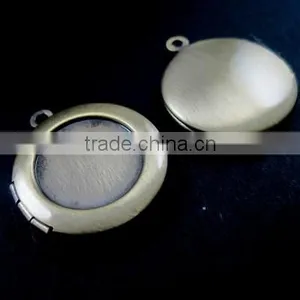 14mm Setting Size Vintage Brass Bronze Round Base Tray Bezel Locket Pendant Supplies 1111039 thumbnail-2