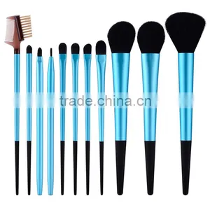 Professional 11 Pieces Metal Handle Makeup Brush Set,Tapered Handle Makeup Brush Set thumbnail-5