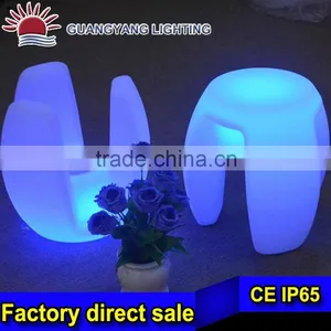 Big and Small Size RBG Color Change Modern Plastic Led Light up Bar Stool Chair thumbnail-2