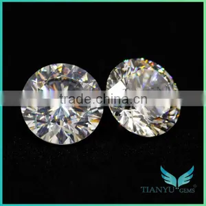 Free Sample Superior Quality Excellent Cut 6.5mm 2ct Diamond Simulated Loose Gemstone thumbnail-5