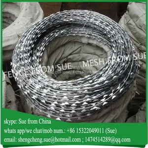 Factory Razor Blade Barbed Wire Galvanized Razor Wire for Sale thumbnail-2