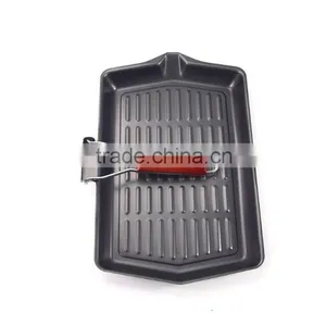 Steak BBQ Grill Pan With Foldable Wooden Handle thumbnail-4