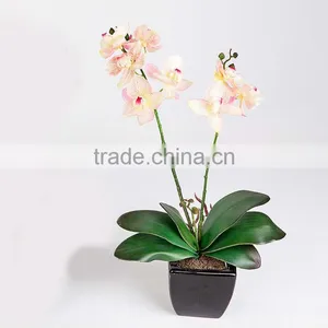 Succulent Plants Tropical Plants Artificial Succulent Plants With Pot, Pink Artificial Orchid Potted Plant thumbnail-1