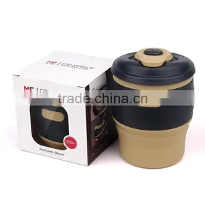 China Factory New Design Silicone Portable Travel Coffee Mugs thumbnail-2