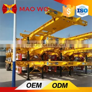 China Manufacturer 3 Axle 40ft Flatbed Container Trailer thumbnail-1