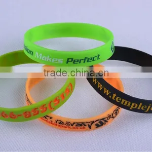 Stylish Youth Energy Narrow Wristbands Silicone Bangles thumbnail-1