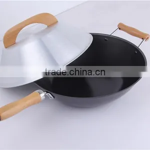 High Quality Black China Custom Mandarin Hand Made Fry Wok thumbnail-1