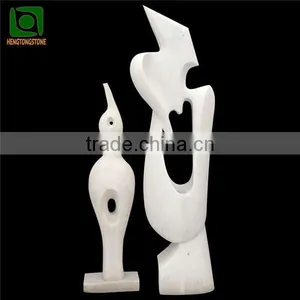 White Marble Stone Abstract Statue Carving thumbnail-1
