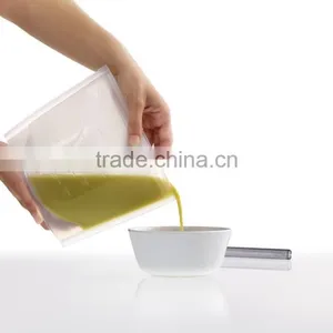 Fresh Vegetable Bag Silicone Food Bag With Zipper Food Freezer Bag thumbnail-5