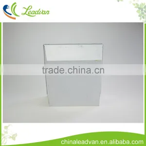Custom Miniature Mini 10cm 12cm Small Indoor Square Table Metal White Flower Plant Pot for Home Decor thumbnail-5