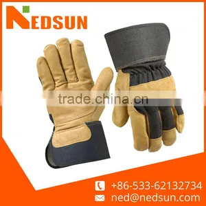 Durable Reinforce Cow Leather Gardening Gloves for Working thumbnail-1