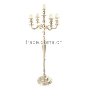 Floor Candelabra/entrance Candelabra/Tall Silver Candelabra 5 Arms, Floor Candelabra For Wedding Decoration thumbnail-1